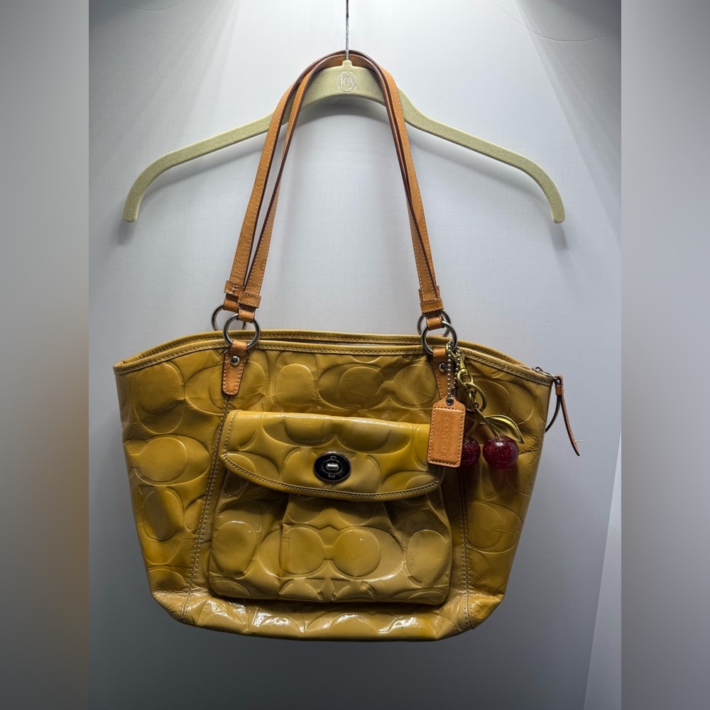 Yellow Coach Tote Bag